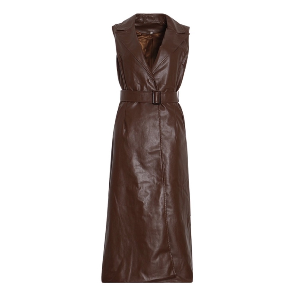 The MYSHYA Vegan Leather Dress - Picture 4 of 8